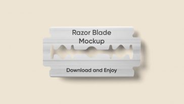 Top View of Razor Blade Mockup