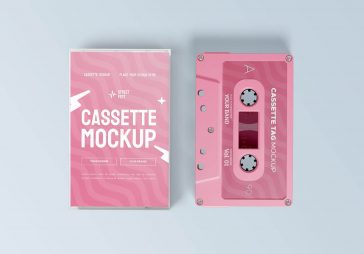 Cassette Tape Mockup PSD