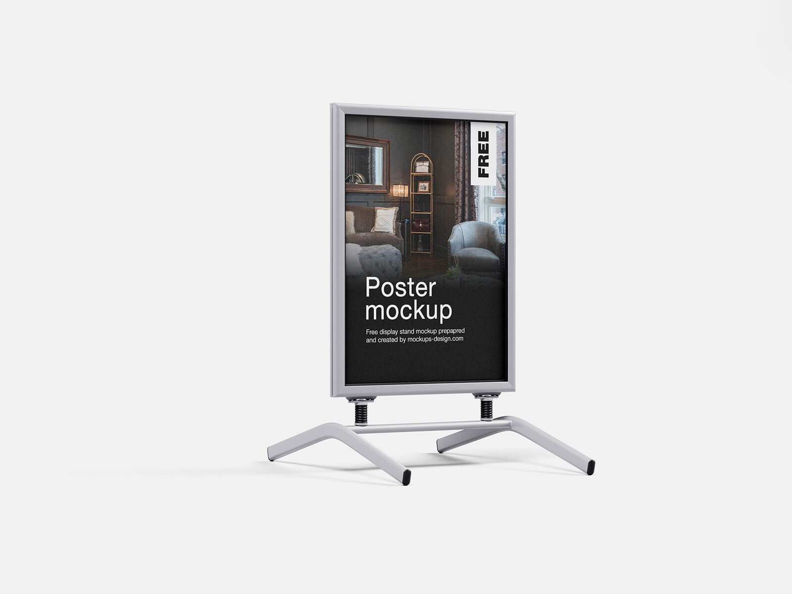 5 Free Poster Display Stand Mockup PSD Files