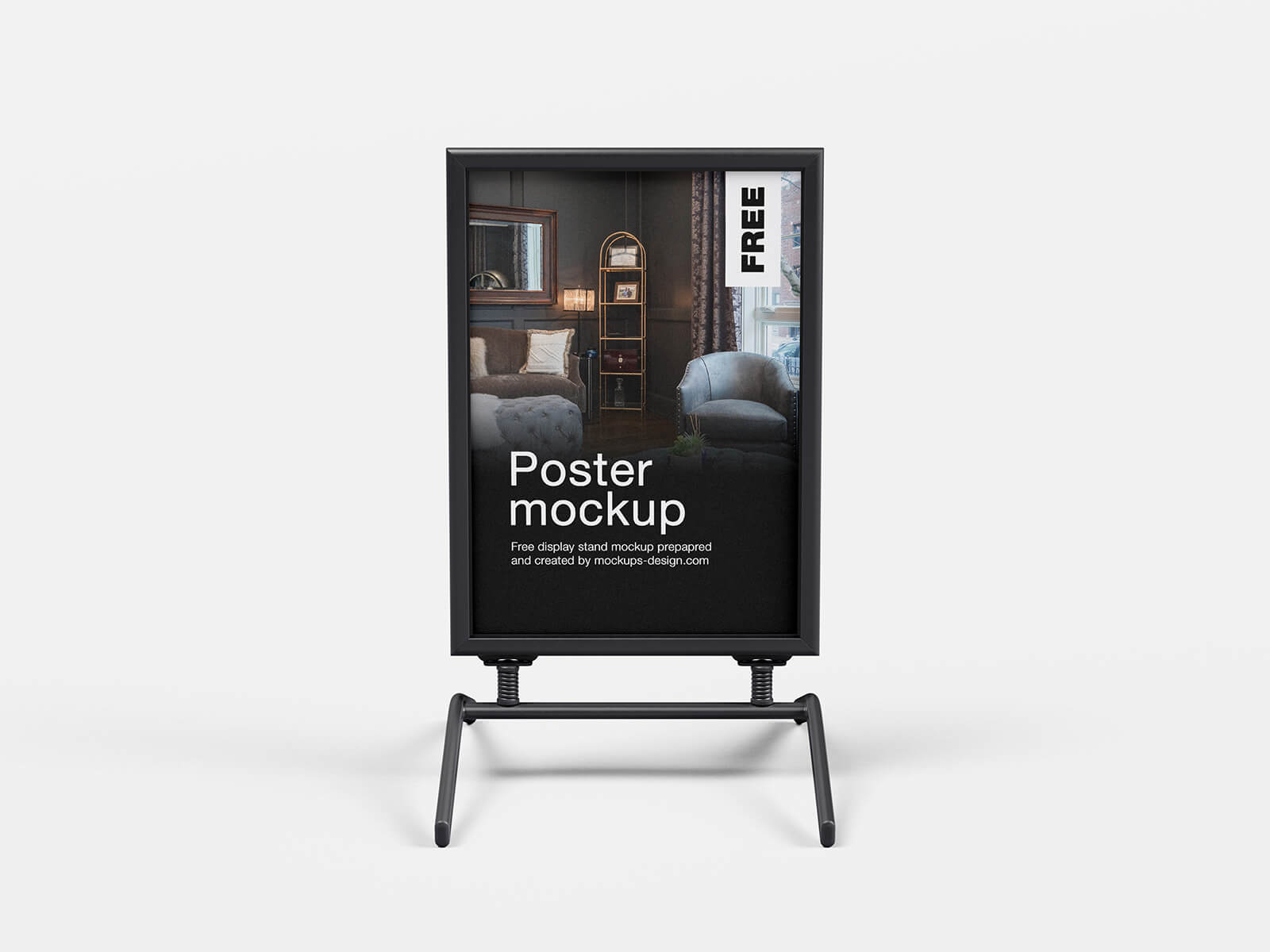 5 Free Poster Display Stand Mockup PSD Files