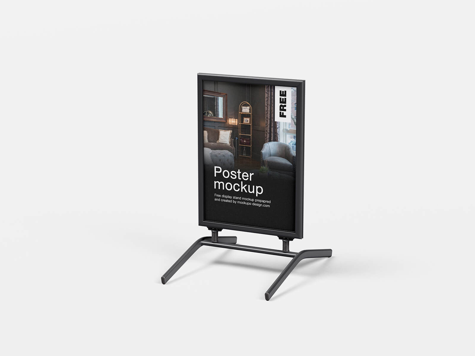 5 Free Poster Display Stand Mockup PSD Files