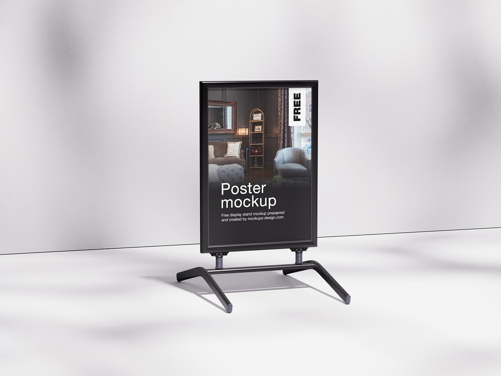 5 Free Poster Display Stand Mockup PSD Files