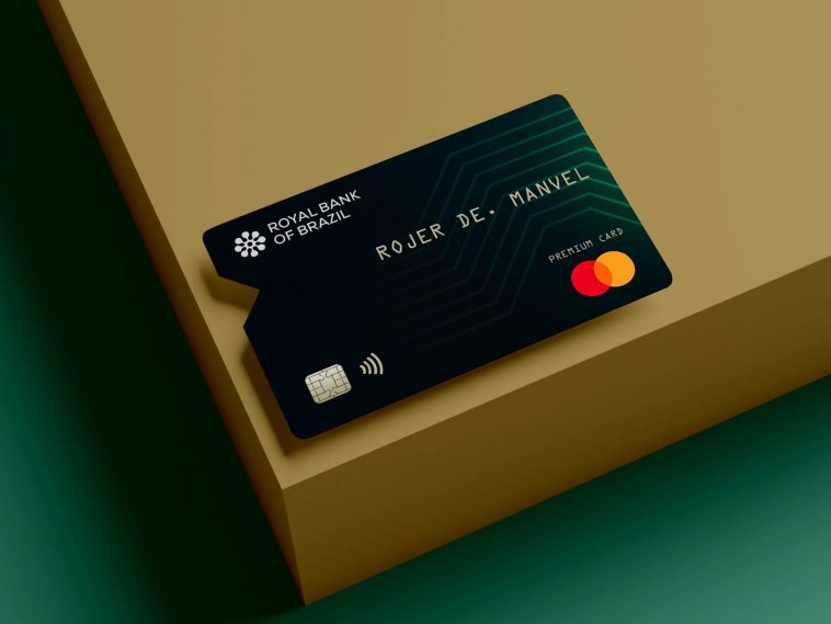 Free Accessible Bank Credit Card Mockup PSD