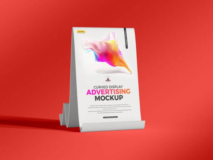 Free Curved Display Advertising Mockup - PsFiles