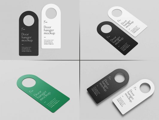 5 Free Door Hanger Mockups PSD Files - PsFiles