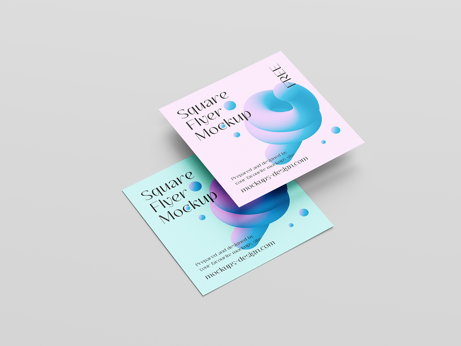 Free Square Flyer Mockup