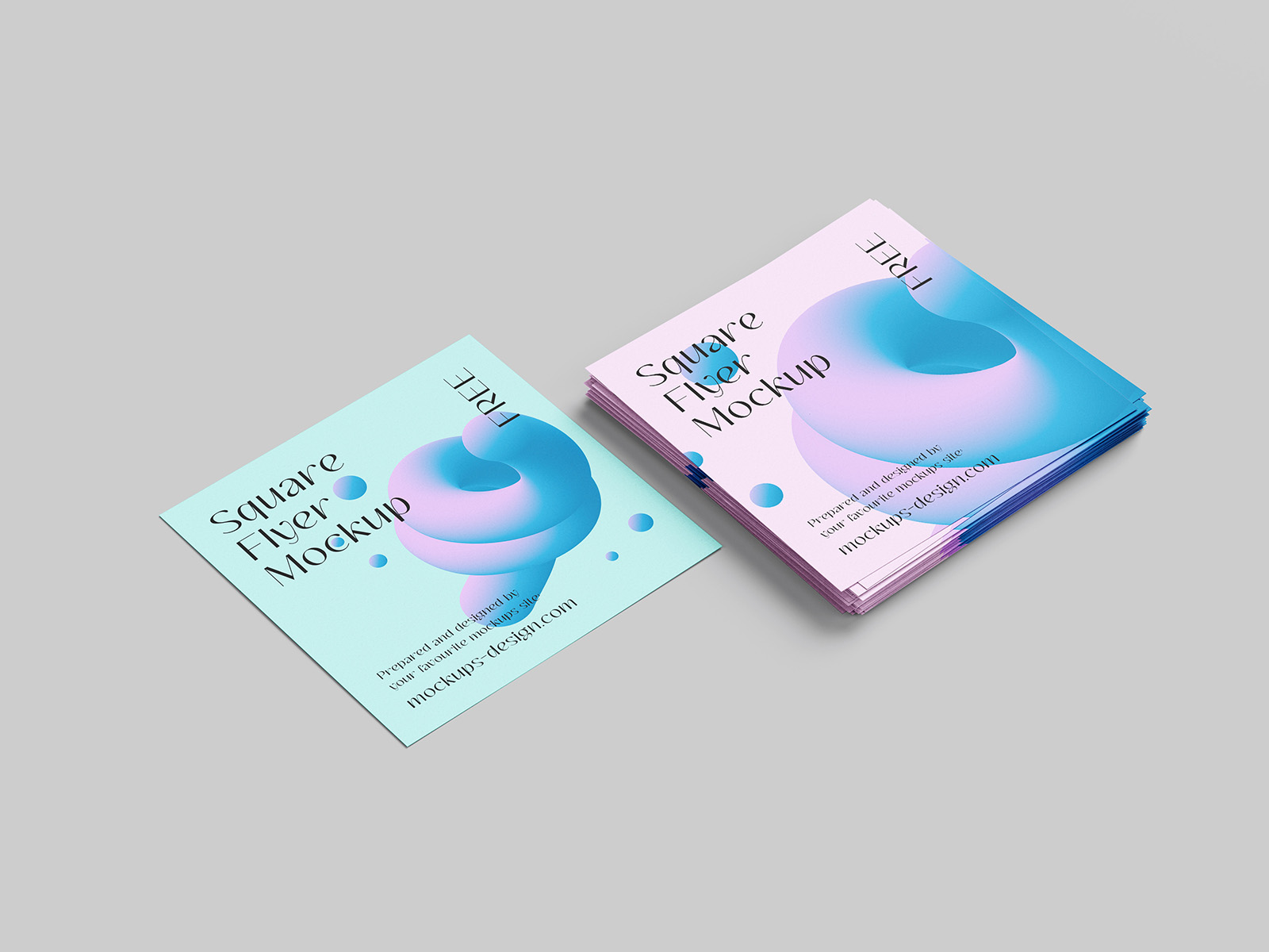 Free Square Flyer Mockup