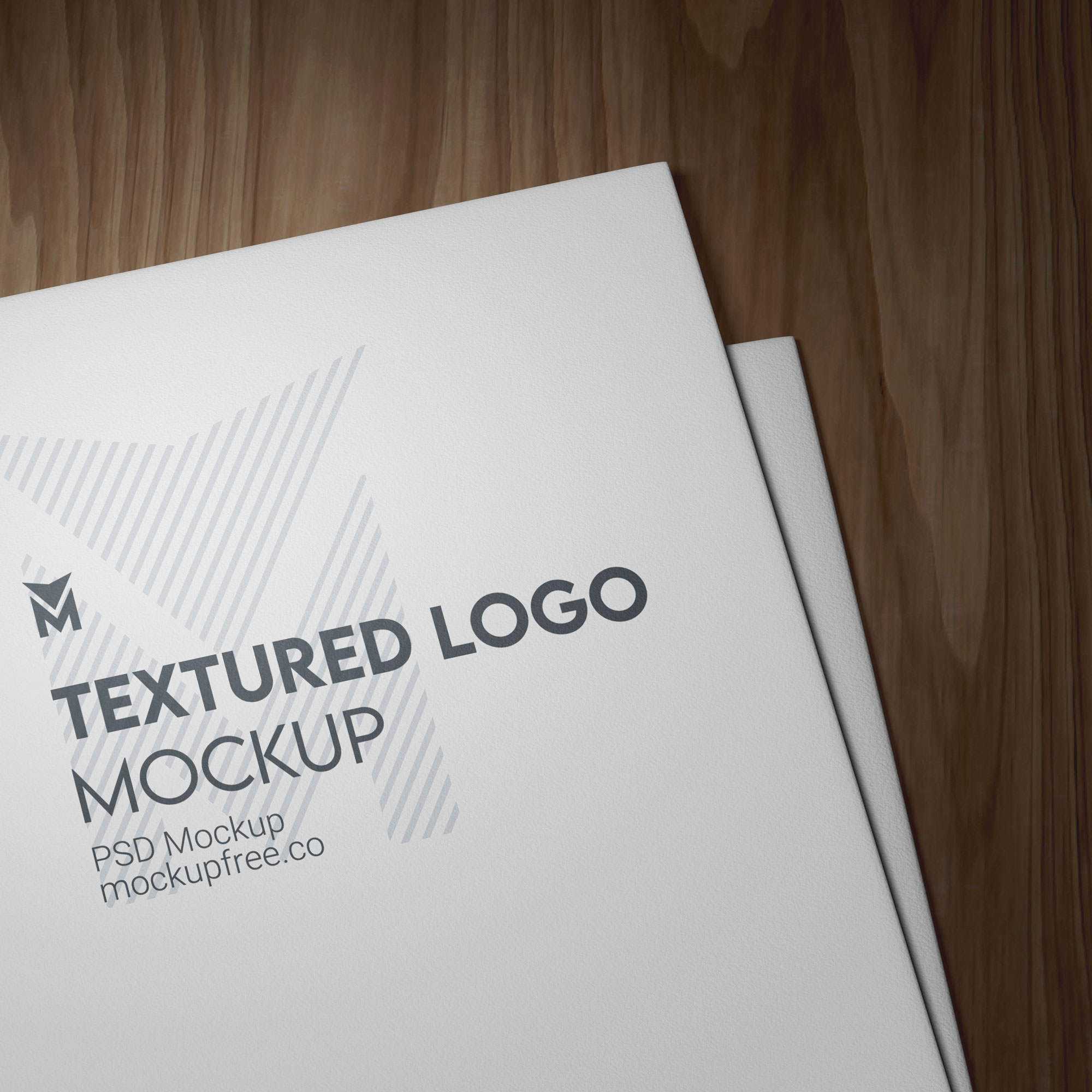 Free Textured Paper Logo Mockups PSD set