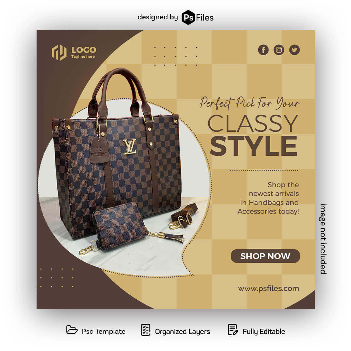 Free Hand Bag Social Media Instagram Post Design PSD Template