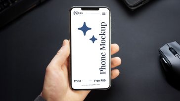 PsFiles_Free High-Quality Person Showing Smartphone Mockup