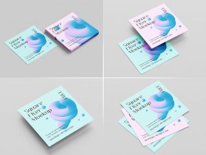 Free Square Flyer Mockup