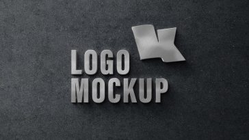 Metallic Sign Logo Mockup