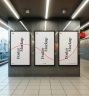 Free PSD Mockup Of Three Posters In Metro Urban Modern City - PsFiles