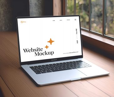 PsFiles_Free Photorealistic Laptop Mockup