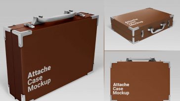 Free Attaché Briefcase Mockup PSD Set