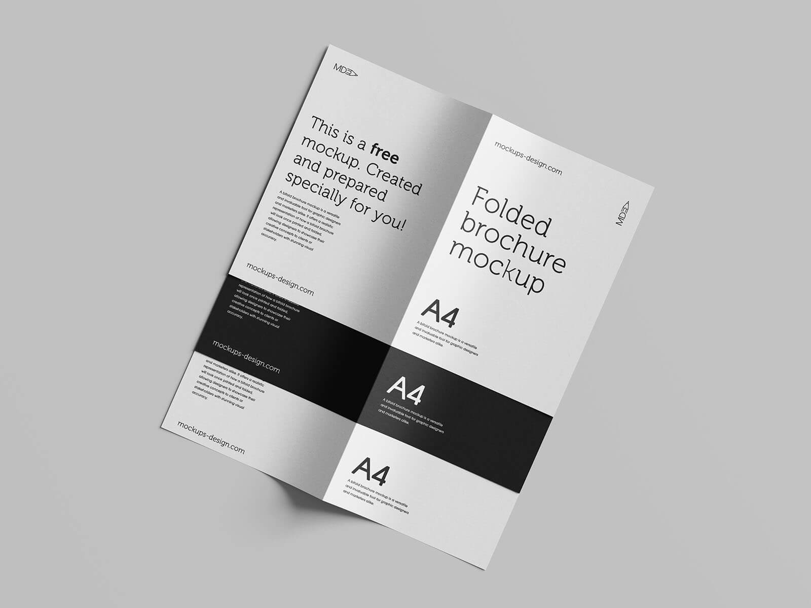 Free Bi-Fold Brochure Mockup