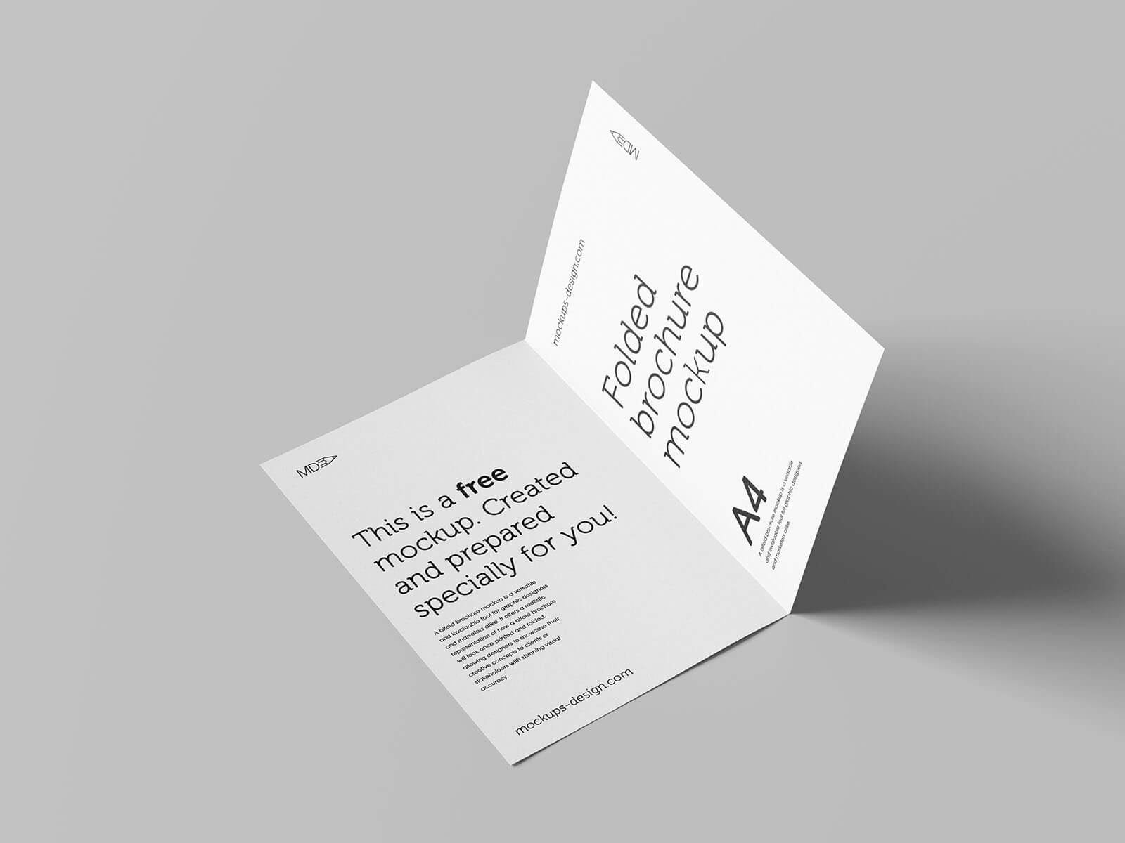 Free Bi-Fold Brochure Mockup
