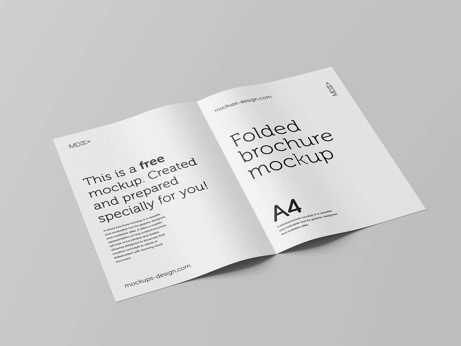 Free Bi-Fold Brochure Mockup