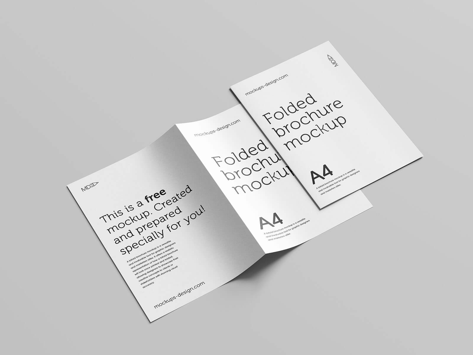 Free Bi-Fold Brochure Mockup