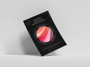 Free Floating A3 Poster Mockup PSD