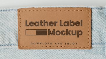 Free Leather Label Mockup