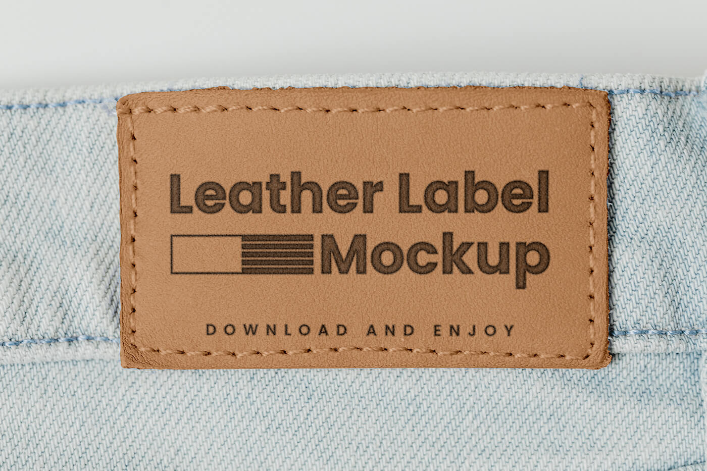 Free Jean Pant Leather Label Mockup - PsFiles