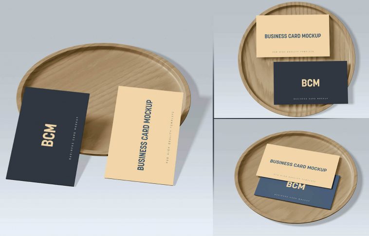 Free Luxury Business Card Mockup PSD Set