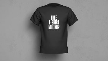 Free Short Sleeves T-Shirt Mockup PSD