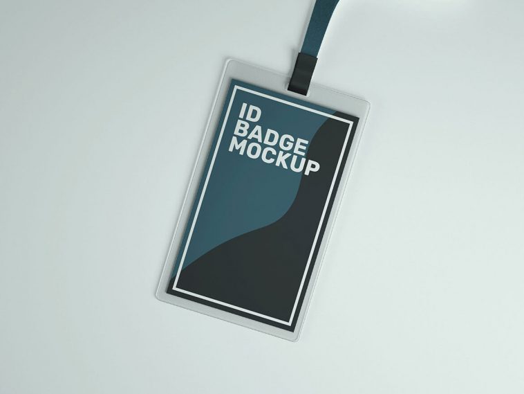 Free Transparent ID Badge / Card Mockup PSD