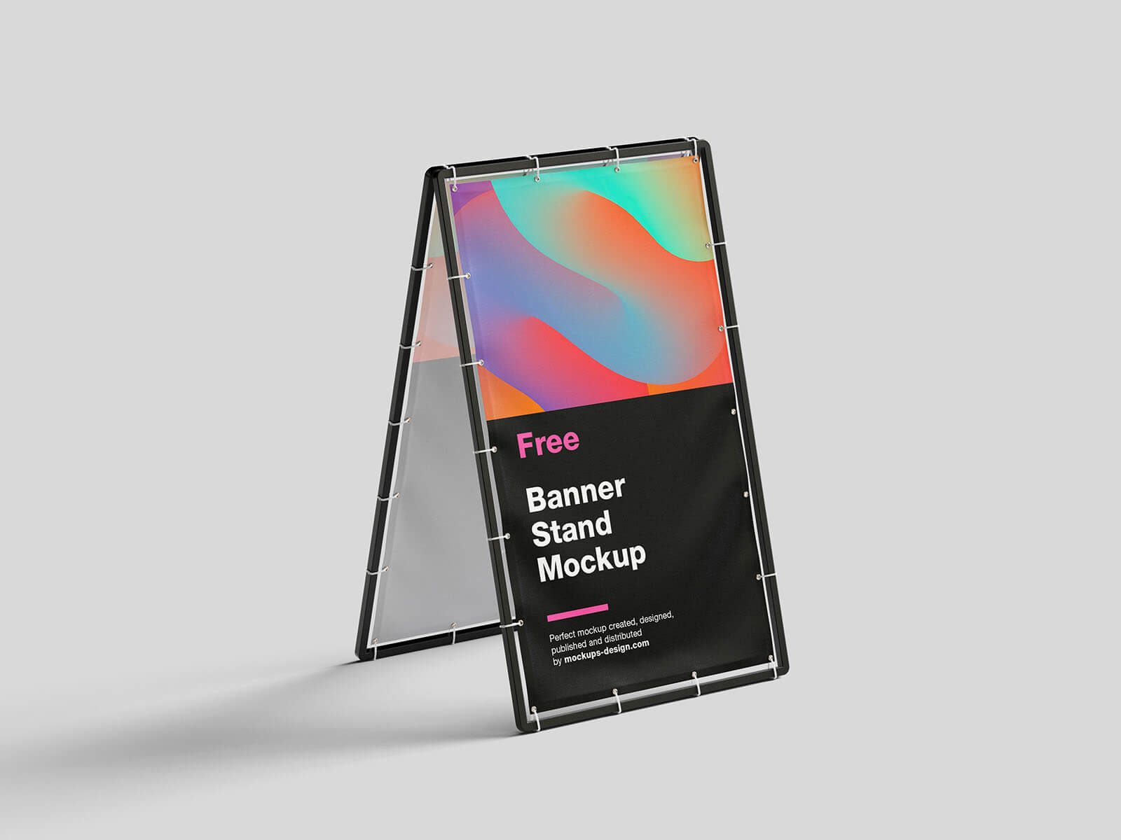 4 Free A-Shape Banner Stand Mockup PSD Files