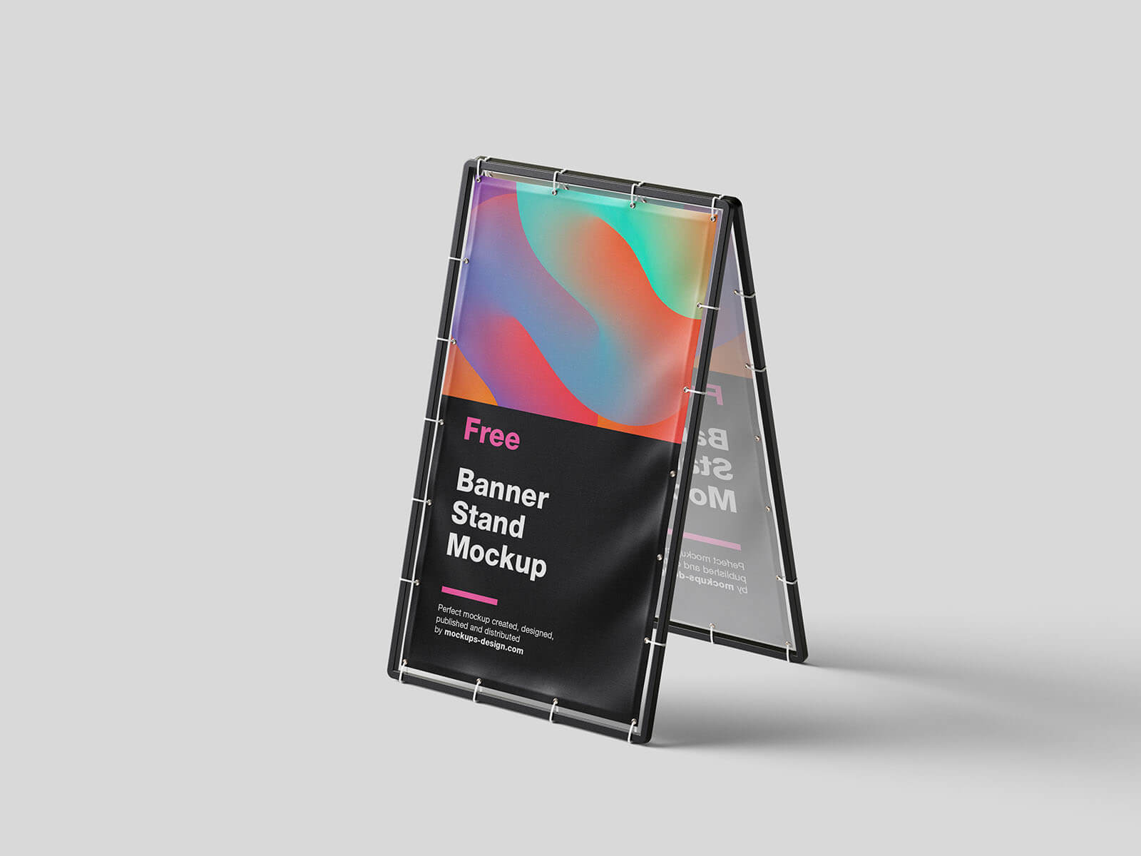 4 Free A-Shape Banner Stand Mockup PSD Files