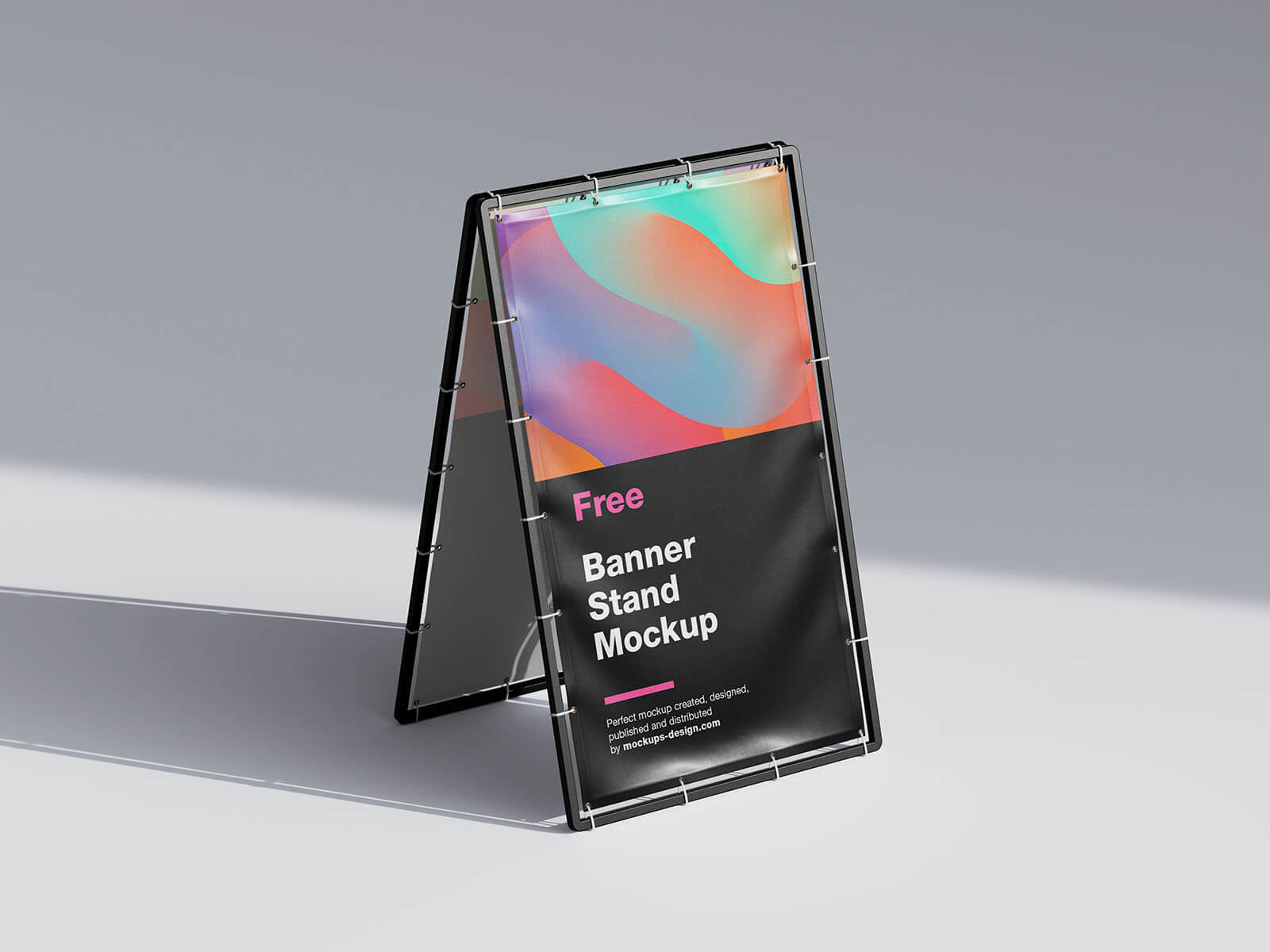 4 Free A-Shape Banner Stand Mockup PSD Files