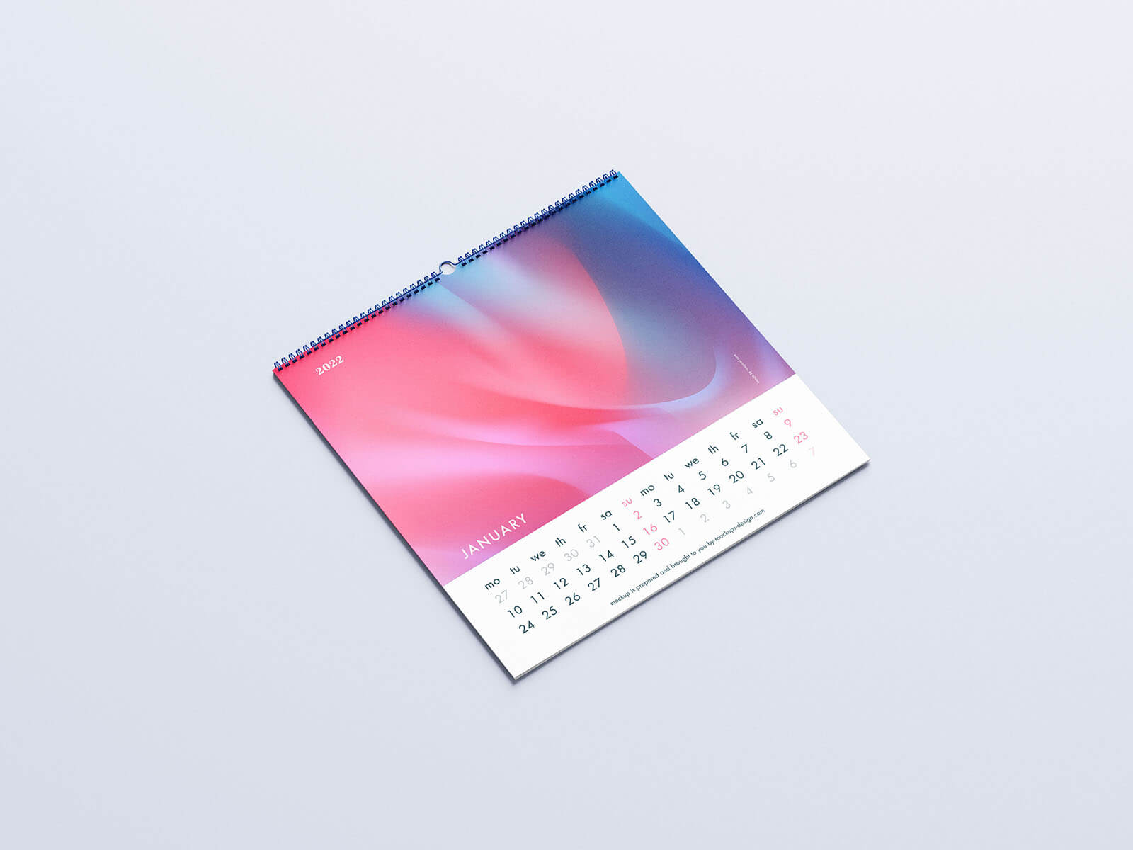 Free Square Wall Calendar Mockup