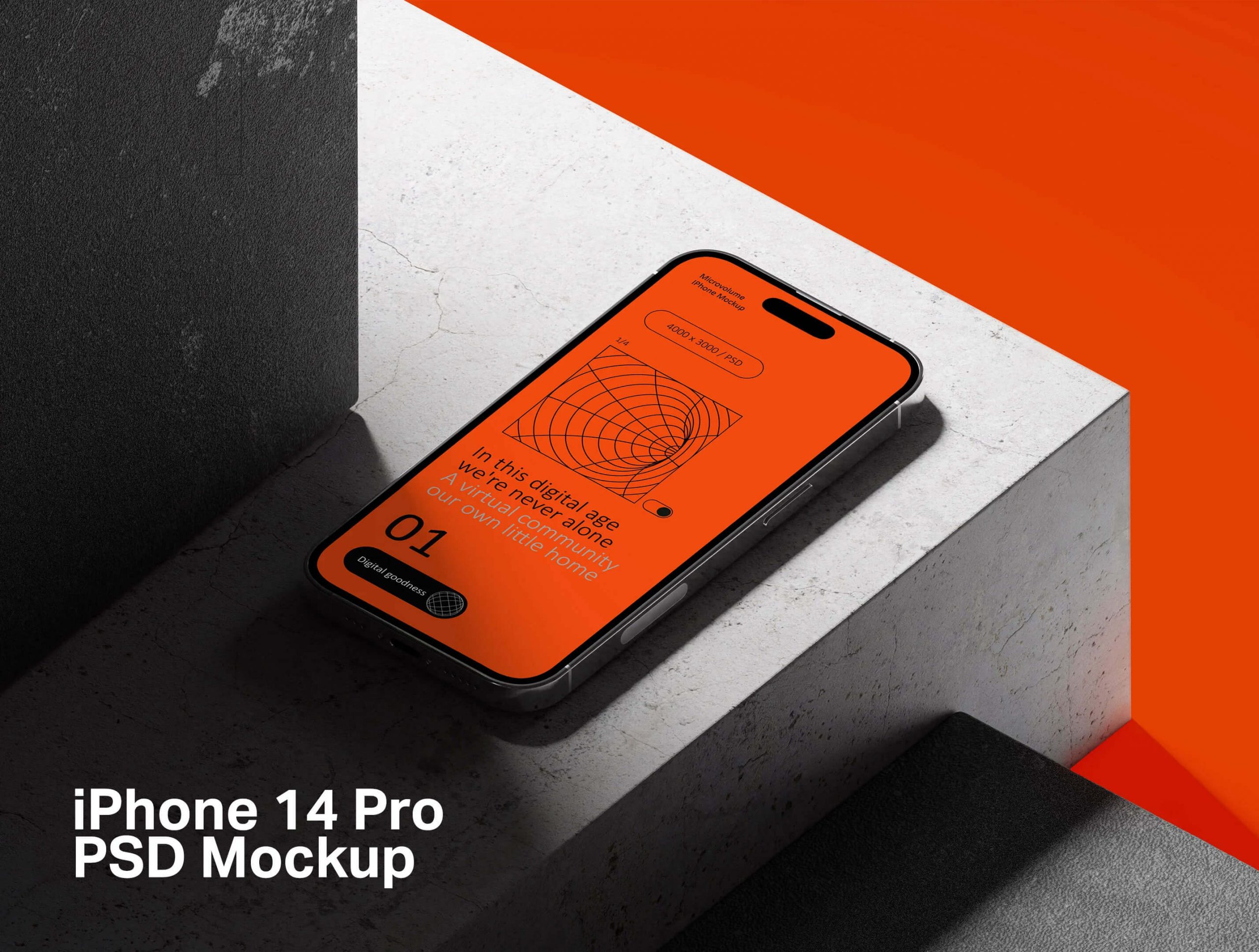 Iphone 14 Pro Mockup 01 PSD
