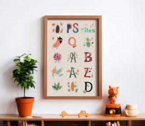 Free Kids Wall Poster Mockup PSD