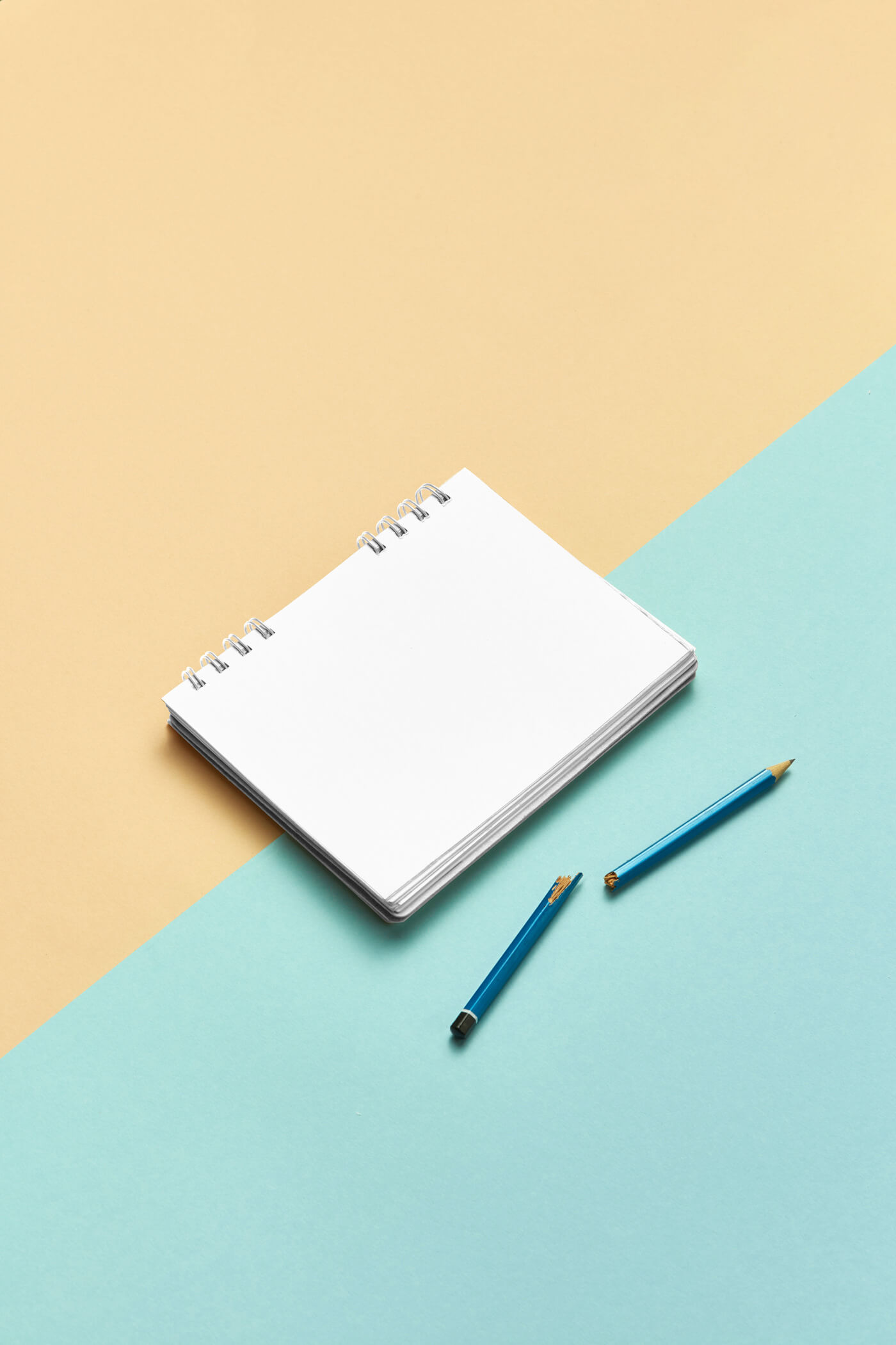 Free Lying Paper Notebook Mockup