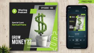 PsFiles_Free Podcast Sharing Template Design PSD1