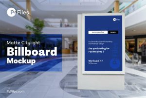Free Matte Citylight Billboard Mockup PSD