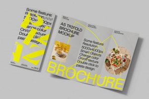 Top View Brochure Mockup