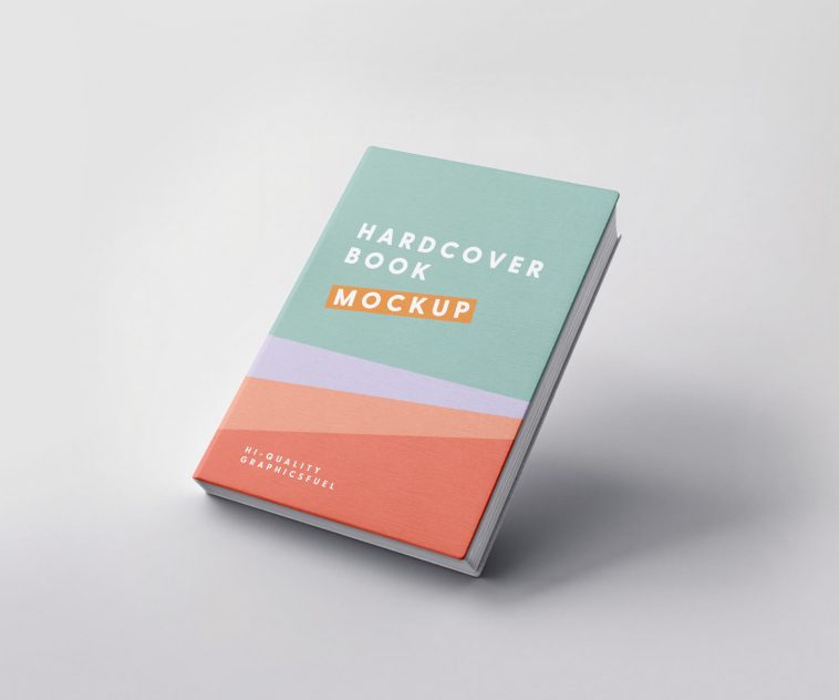 Free Hardcover Book Title Mockup PSD