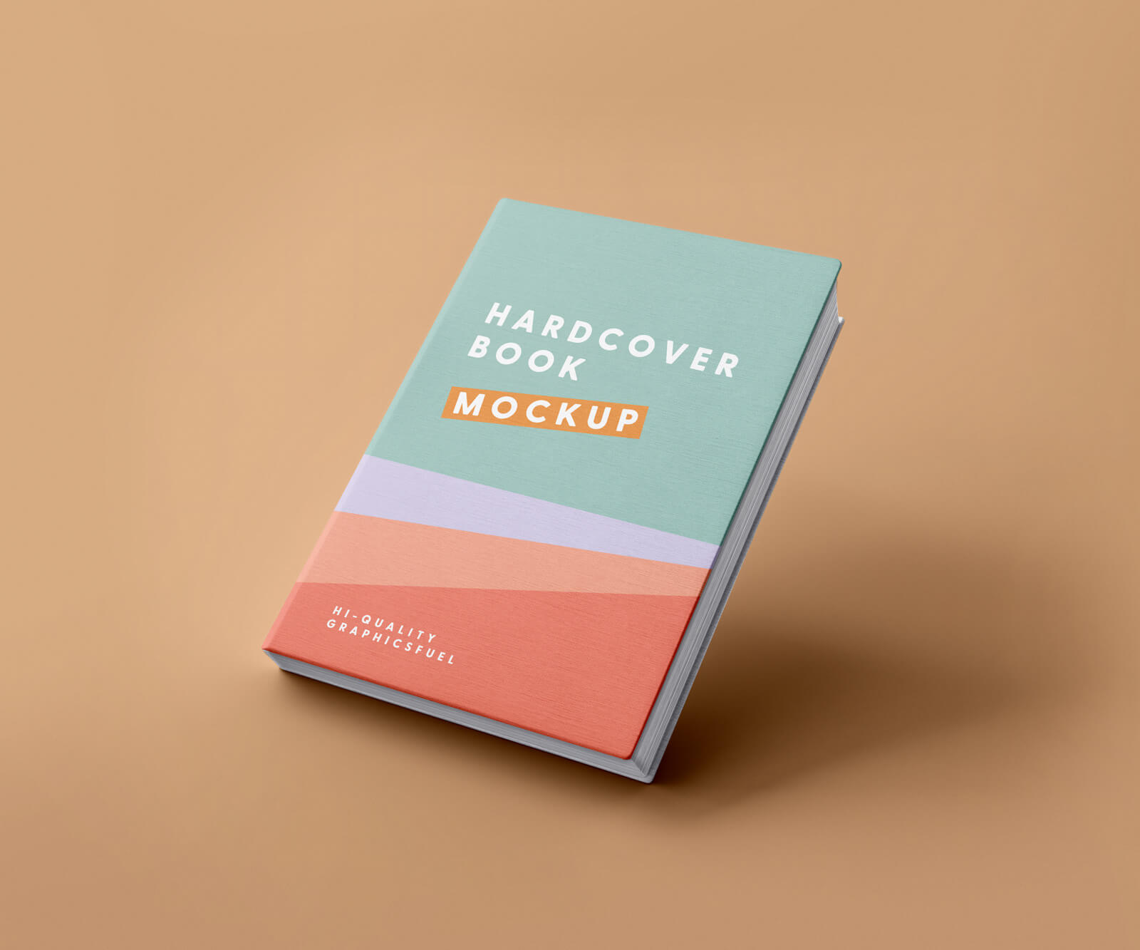 Free Hardcover Book Title Mockup PSD