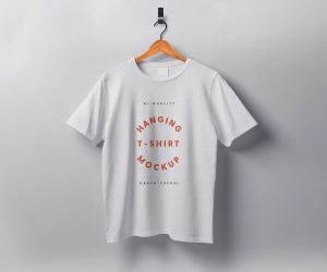 Free Hanging T-Shirt Mockup PSD