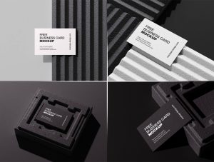 Business Cards On Styrofoam Mockup