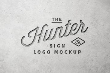 Concrete Wall Logo Mockup