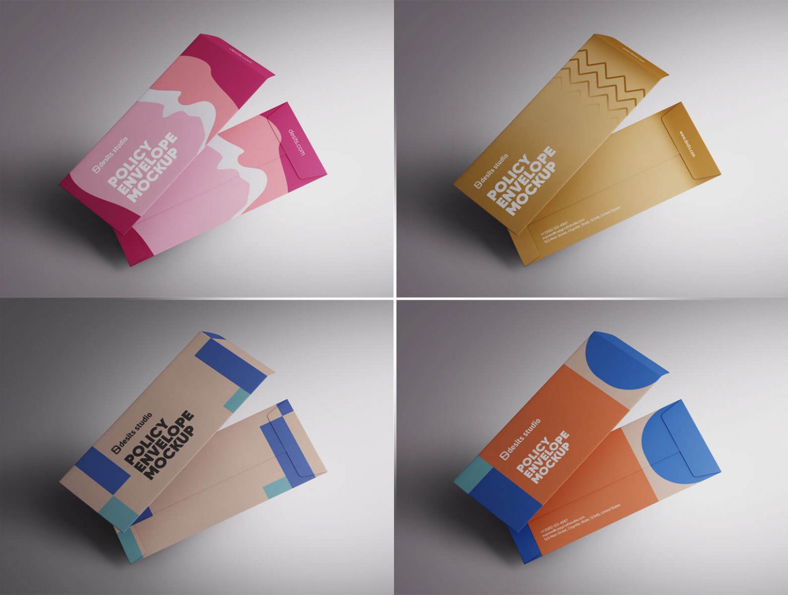 Free Business Two Side Envelope Cover Mockup PSD PsFiles