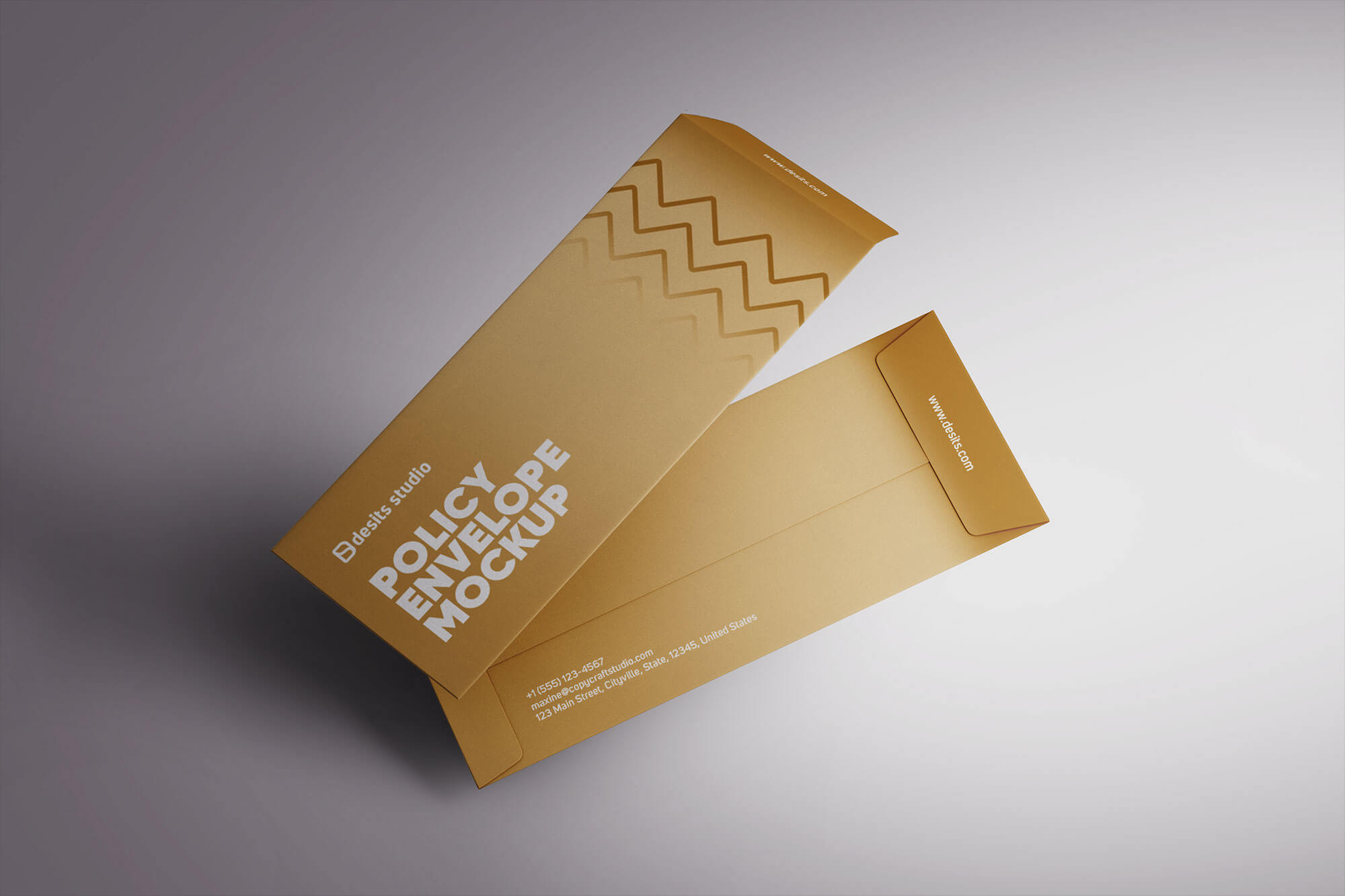 Free Policy Business Envelope Mockup PSD