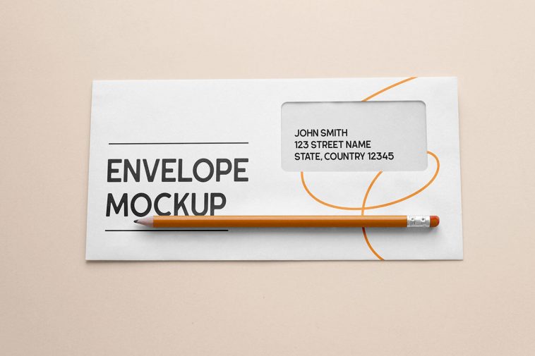 Free Rectangle Envelope Mockup