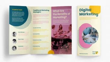 Free Trifold Marketing Brochure PSD Template