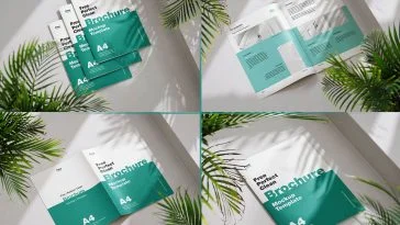 Sunny Scene With A4 Brochure Mockup