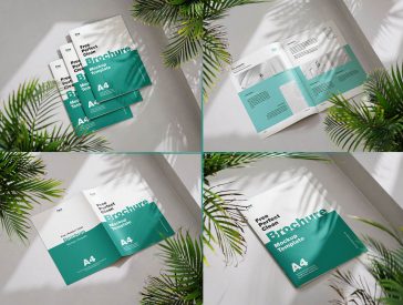 Sunny Scene With A4 Brochure Mockup